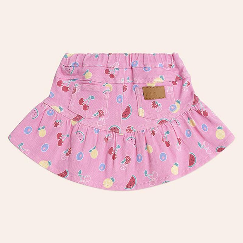 Huxbaby Pink Fruit Emoji Frilly Skirt 1-2Y image number 1